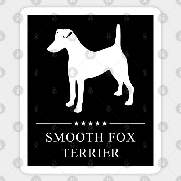 Smooth Fox Terrier Dog White Silhouette Magnet by millersye